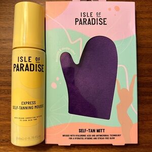 Isle of Paradise Self-Tanning Mousseg & applicator